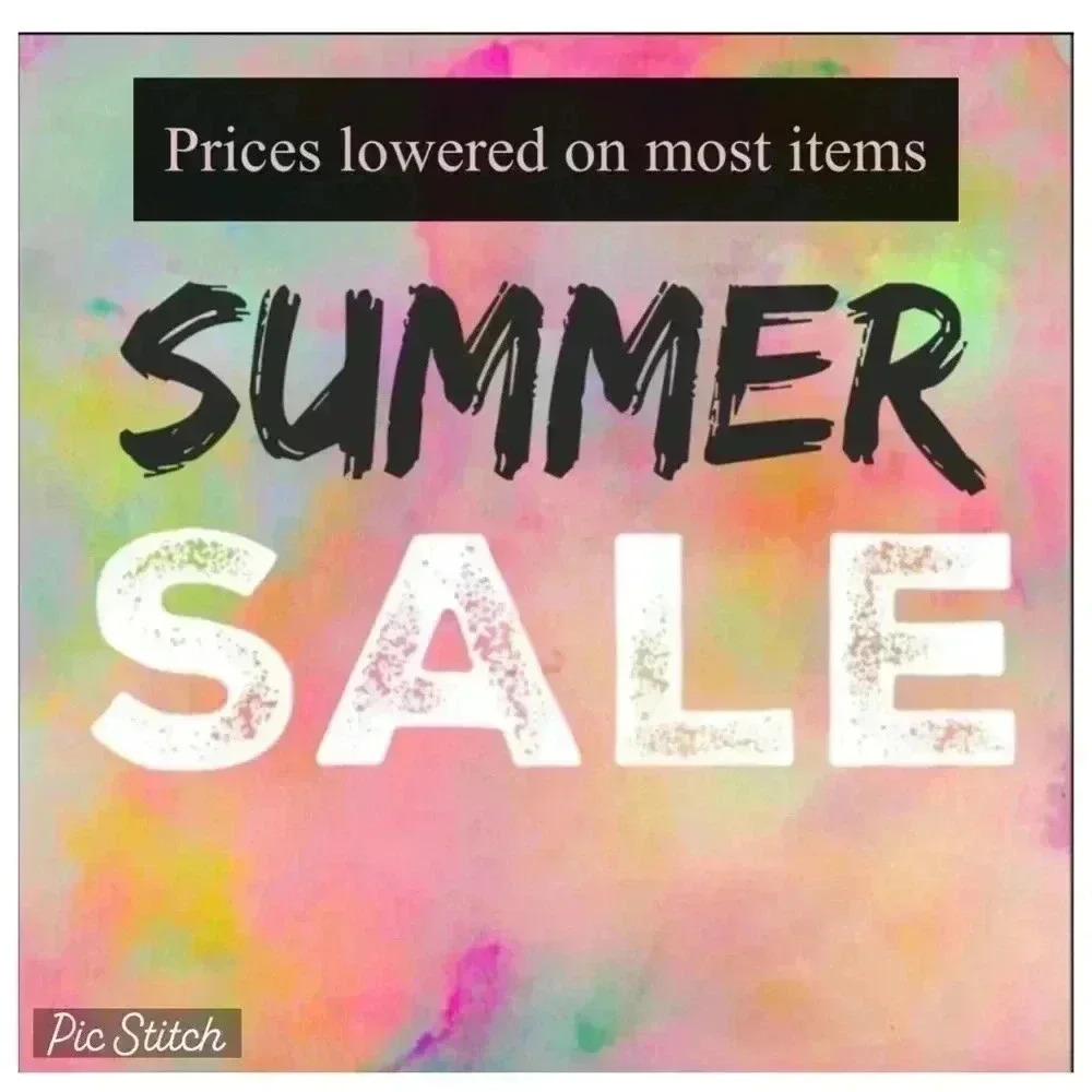 Summer closet clean out sale ,, prices lowered on most items ..